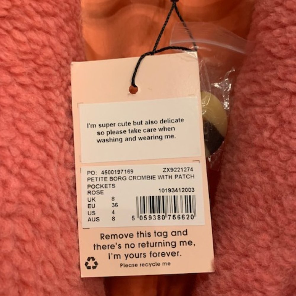 Missguided Rose Borg Teddy Patch Pocket Coat - image 4